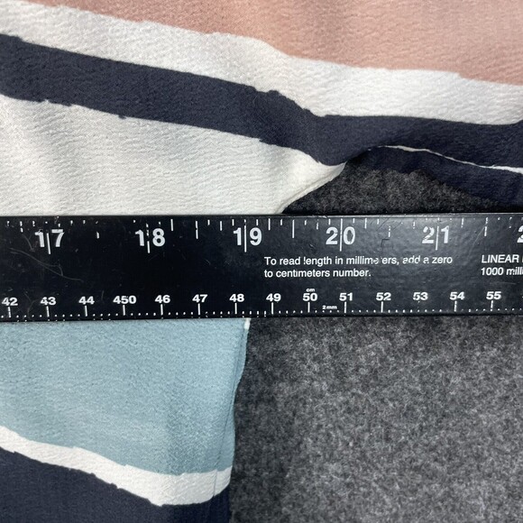 Zara Collection Blouse Women’s Extra Small White Striped ¾ Sleeve Top - Picture 5 of 7